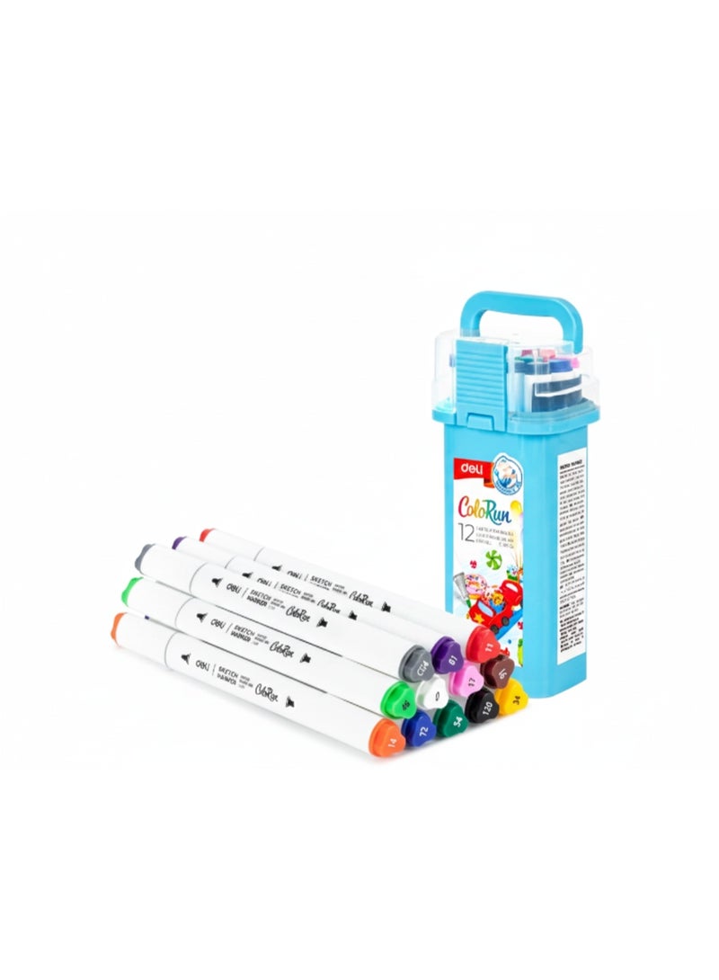 Deli Colour Sketch Markers Set dual tip Art Markers for Drawing - Image 2